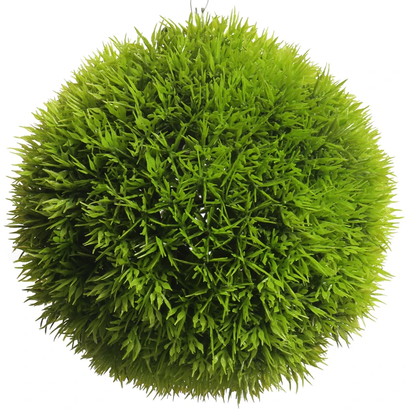 amazon hot selling artificial grass ball for indoor outdoor ceiling hanging decoration boxwood ball topiary grass ball