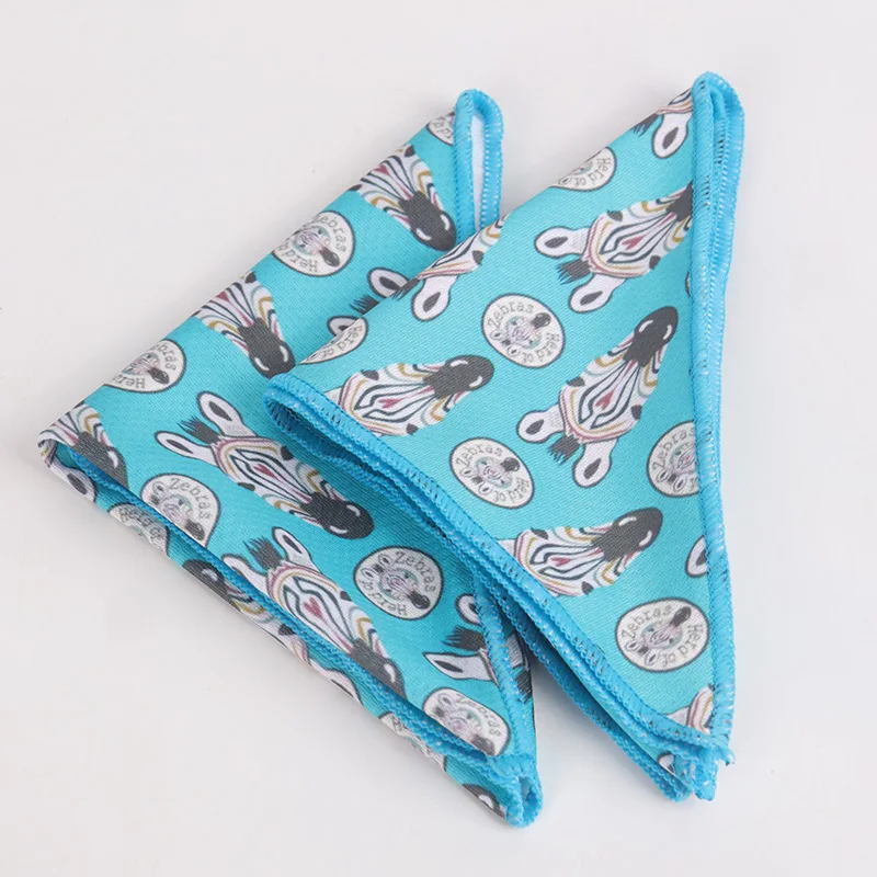 Pet Accessories Free Design Custom Printed Pet Polyester Cartoon Pattern Triangle Scarf Dog Bandana