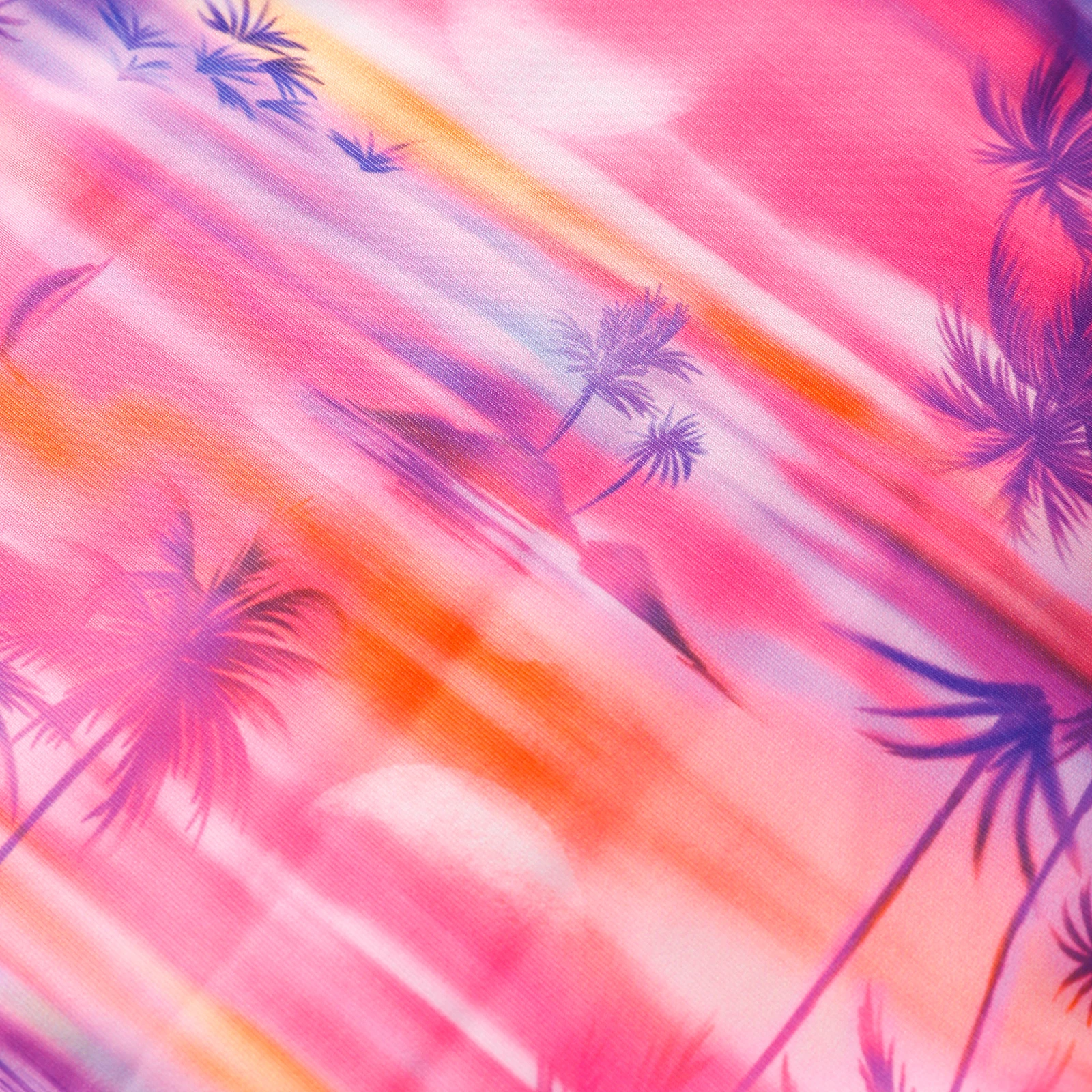 Hot sale high quality pink coconut tree print little kids children swimwear girls bikini swimsuit