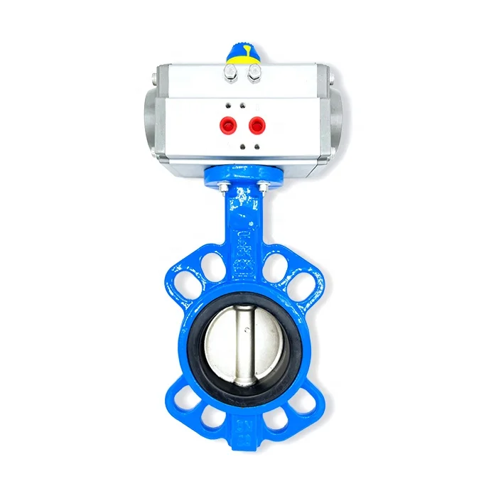 Actuated 4 Inch Italy 10 Lug Cryogenic Grooved Wafer Type Cast Iron Butterfly Valve Manufacturer