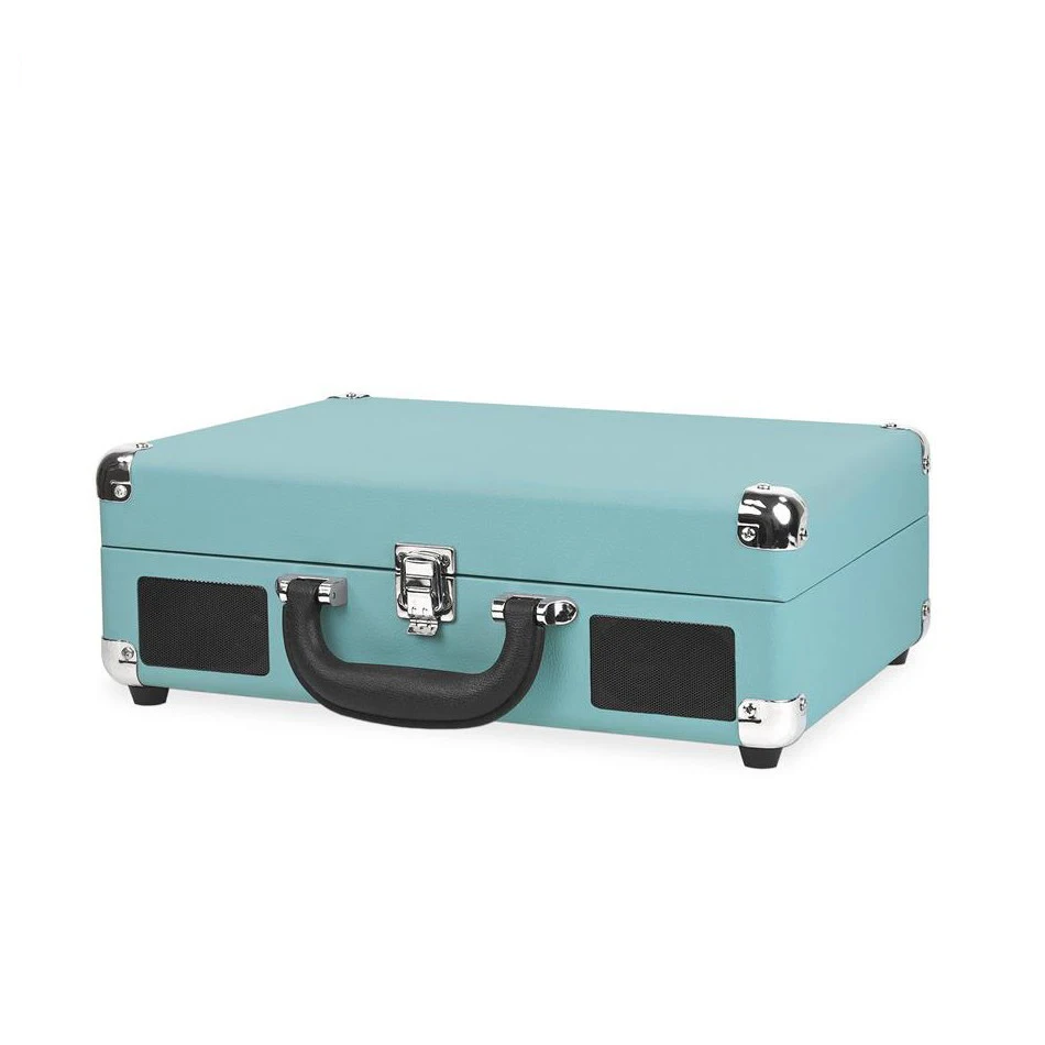 Multiple Wireless USB Modern Retro Gramophone Portable Briefcase Vinyl Player Easy Carry Handle Turntable Player