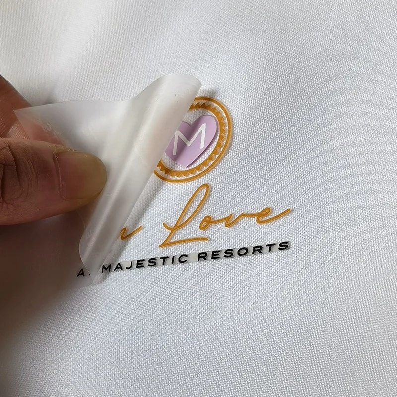 Custom Silicone Sticker With 3m Glue 3d Mold Label Flat Rubber Heat Transfer For Shirt New Fashion Tpu Labels For Clothing