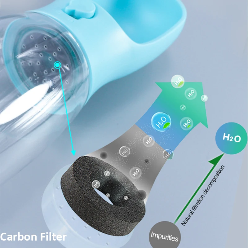 Customized Logo Dog Water And Food Bottle Pet Water Bottle With Filter Water Food Pet Bowl