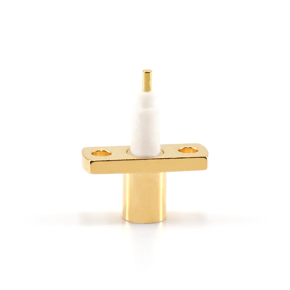 MCX  Female PCB Mount with 2 Hole Flange Connector for Telecommunications WLAN