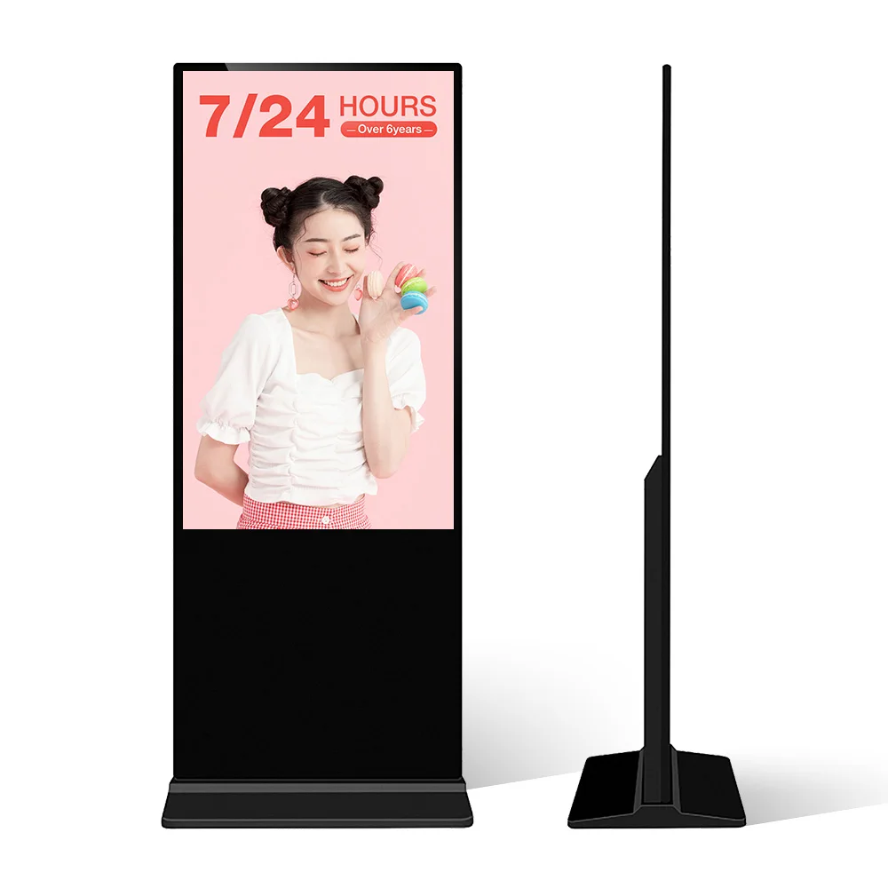 Factory prices 43 49 55 65 75 86 inch LCD digital signage screen android Wifi advertising touch screen monitor totem