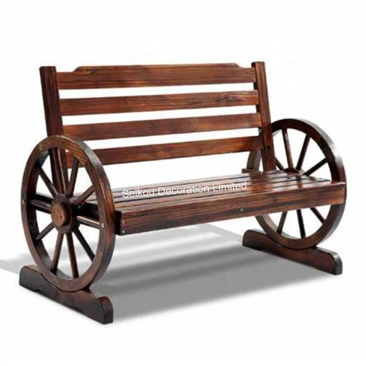Наружная деревянная садовая скамья в китайском стиле