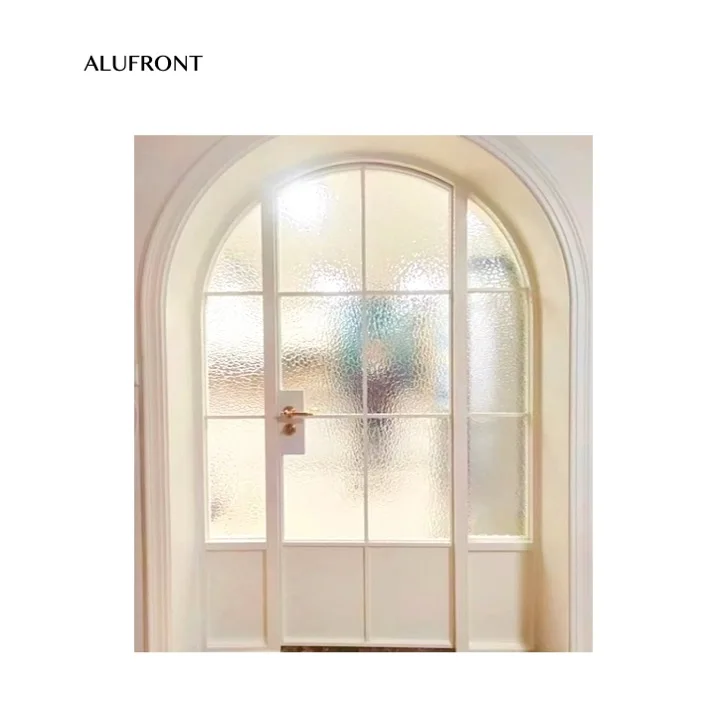 kitchen fluted glass aluminum sliding door interior wardrobe closet office stainless steel frame synchronized sliding glass door