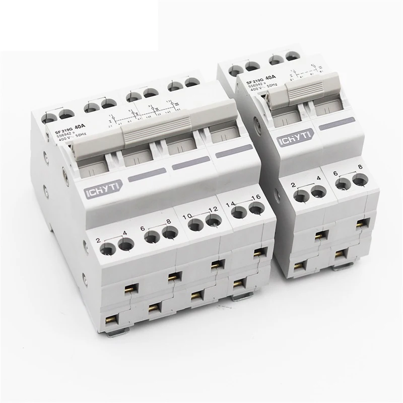 3 фазы Din рейка крепление автоматический переключатель передачи ручной 63a