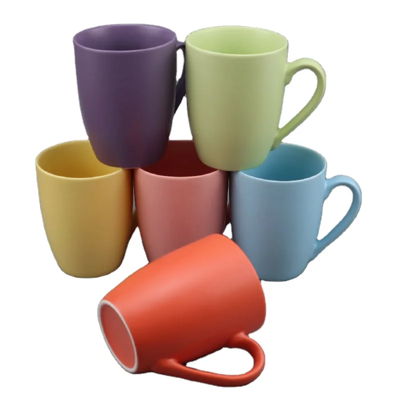 Coffee Mugs Set of 6 Ceramic Coffee Mugs Suitable for Cappuccino Tea Cocoa Cereal Hot Assorted Colors
