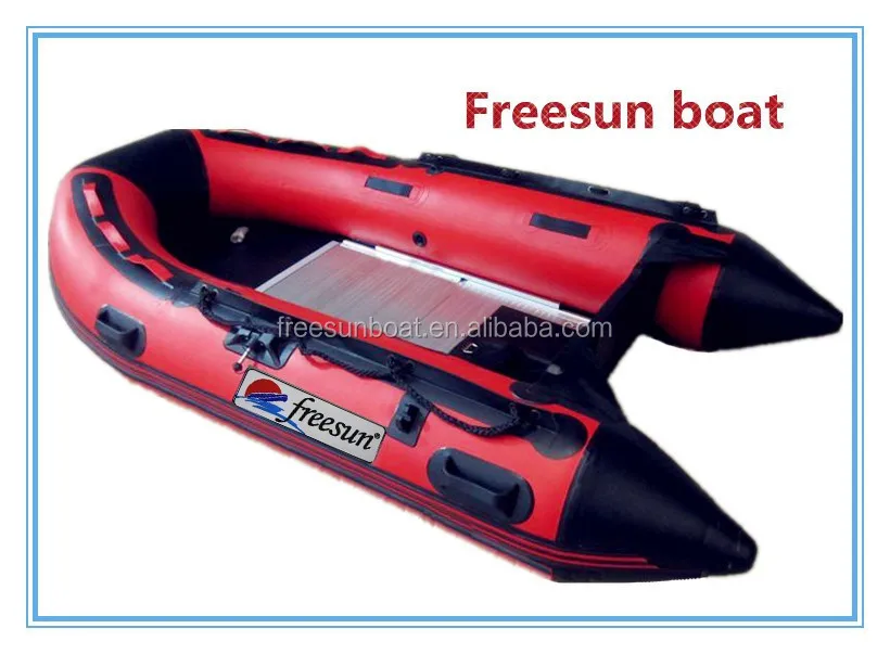 FREESUN or OEM High Performance 11 ft  PVC Sport Inflatable Boat  aluminum floor With Aluminum bench Seat