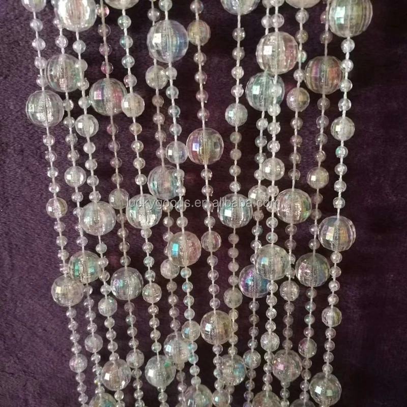 LK20191023-26 акриловые радужные бусины Акриловая Гирлянда для свадебного украшения