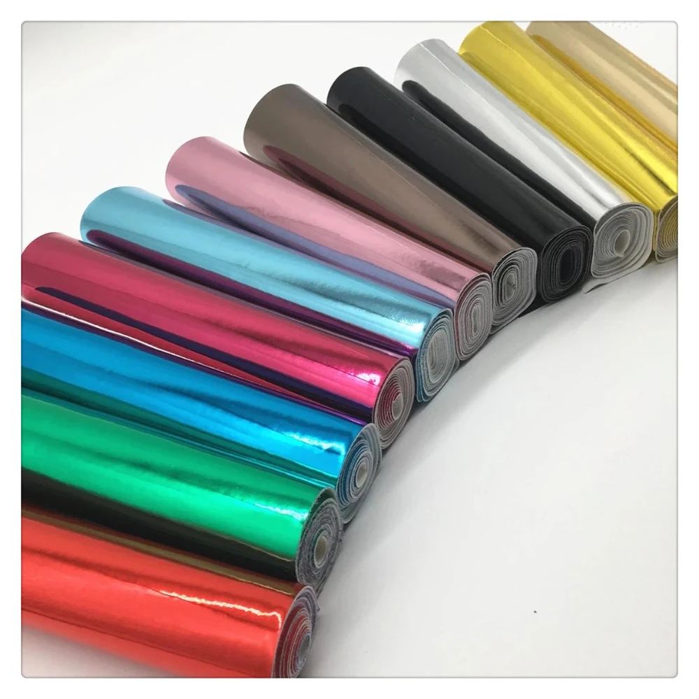 
Environmental mirror leather Paint PU holographic leather fabric For shoes 