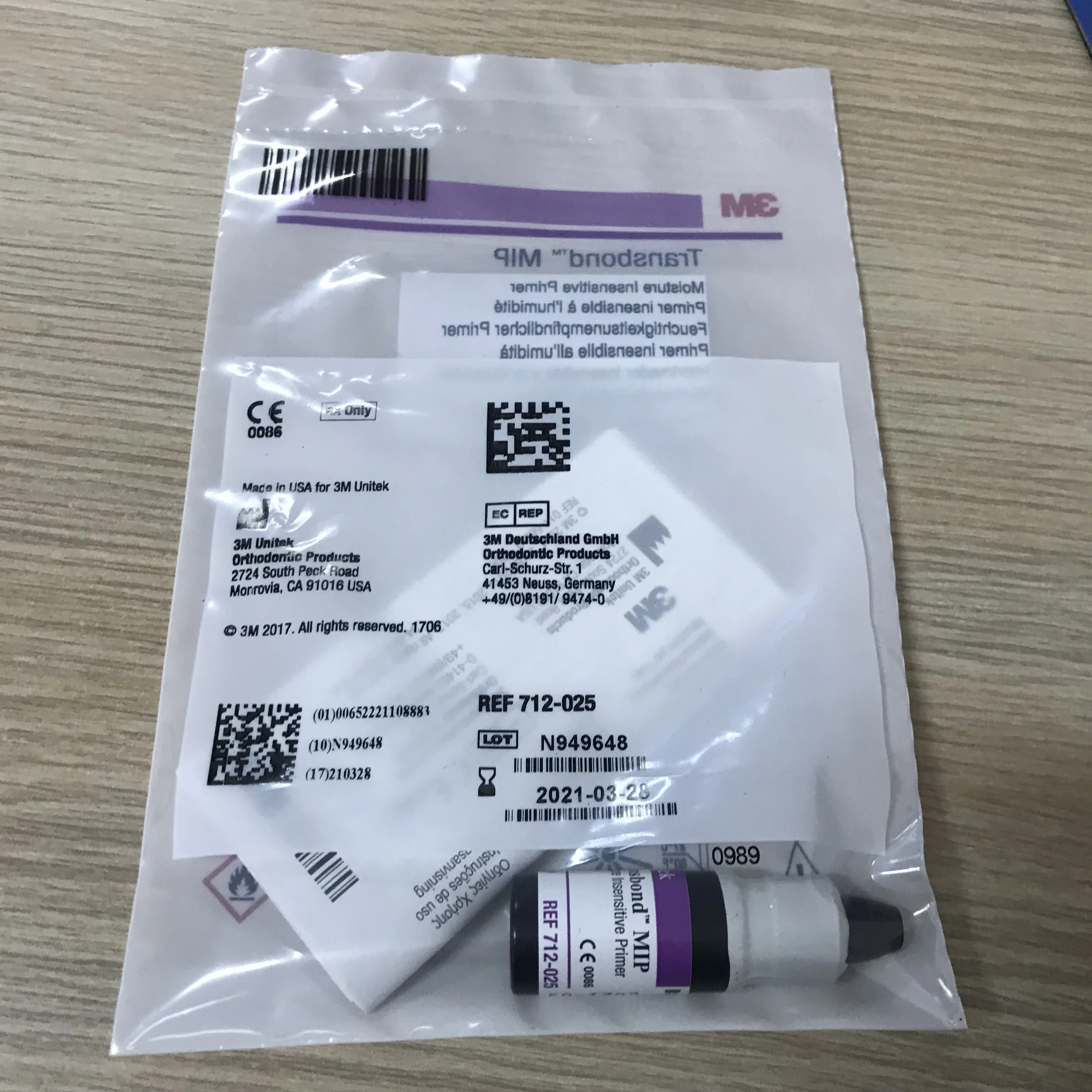 Стоматологический ортодонтический праймер Transbond MIP 6 мл/712-025 стоматологический Светоотверждаемый ортодонтический нечувствительный праймер