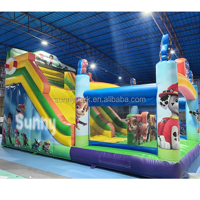 Inflatable toys accessories Commercial Inflatable Paw Jumping Patrols Bouncer Castle Inflatable House Bouncing And Slide Combo