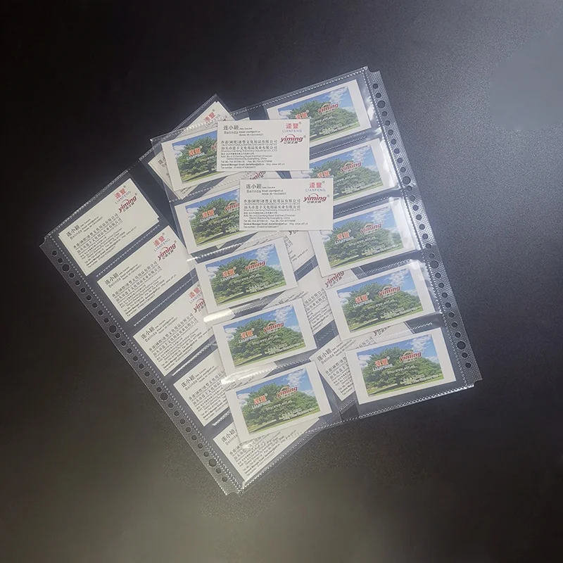 PP transparent 30 Hole 10 grid card folder page game card album Ring Binder 10 Pocket Cards Sleeves