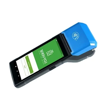 Google Mobile Service Android 14 OS Pos Machine with Ticket Label Printer Handheld Pos NFC Point Of Sale Device