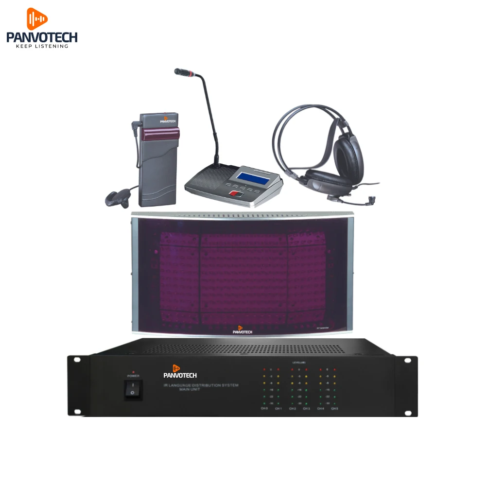 Panvotech Hight quality infrared headphones Synchronize translation wireless simultaneous interpretation system