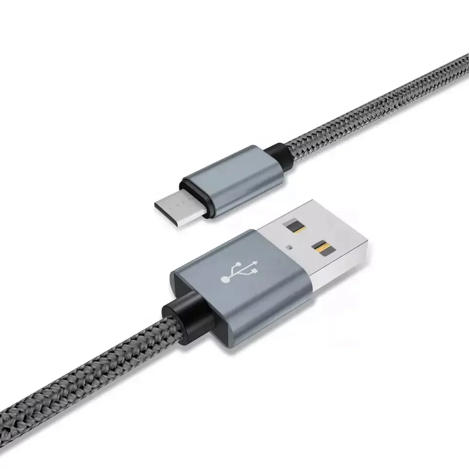 Nylon USB Type C Cable Cell Phone USB A to Type C Micro Lightning Fast Charging Cable Multi-color USB Data Cable 1m 2m