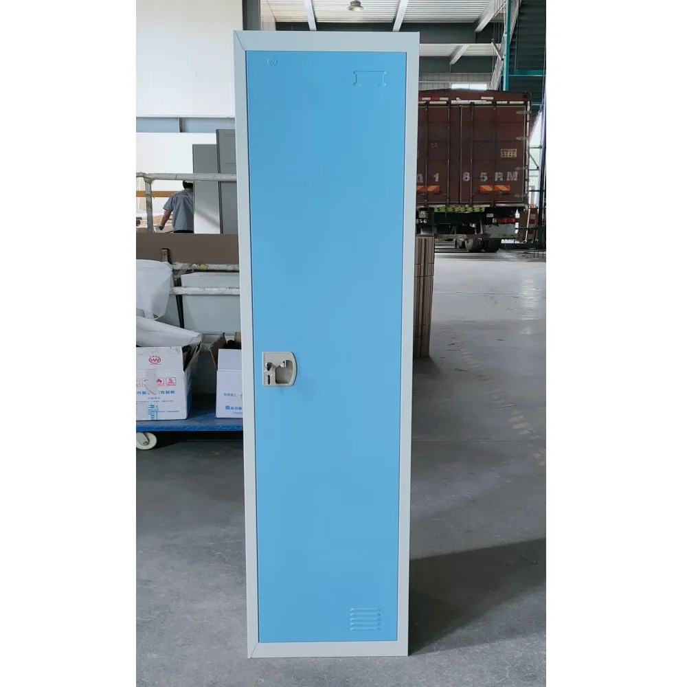 Cheap Steel Vertical Clothes Storage Locker 1 Door Metal Locker Gym Single Door Locker