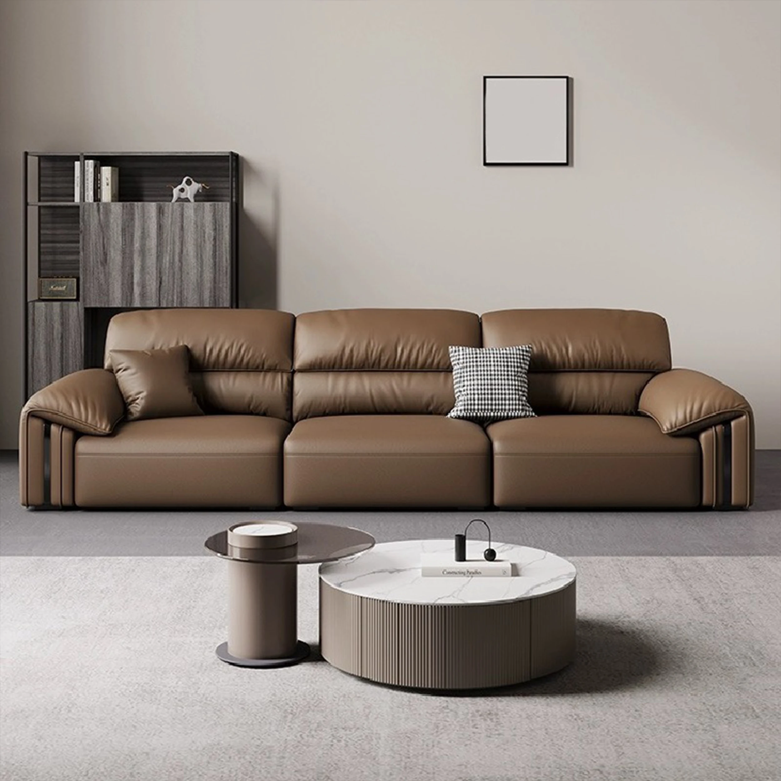 New Wholesale Classic High End Luxury Sofa Waiting Room Loveseat Soft Couches Living Room Furniture Leather Sofas