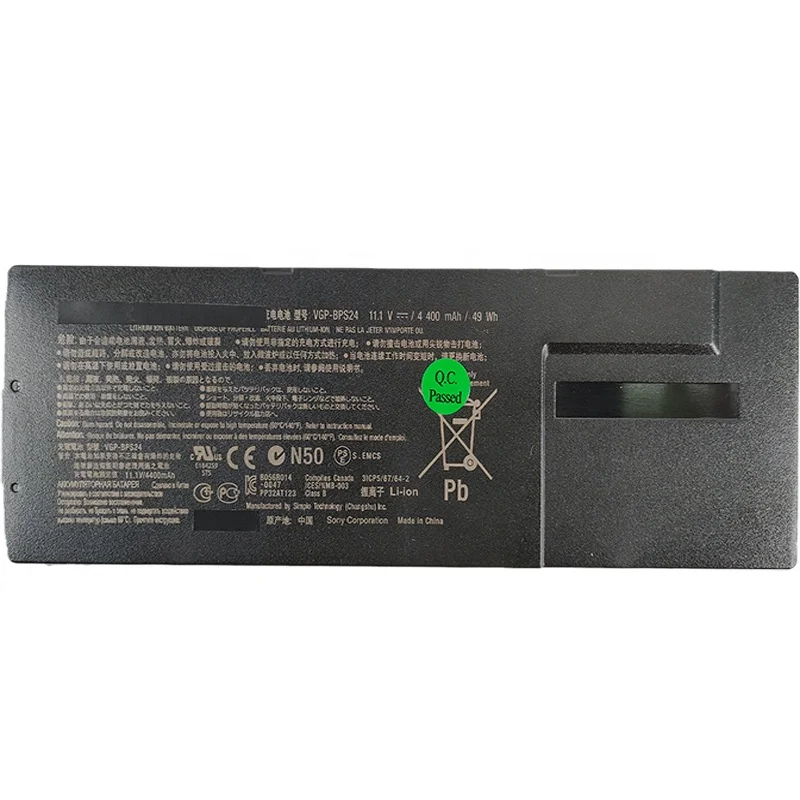 India Li-ion 11.1v 4400mAh 49Wh VGP-BPL24 VGP-BPS24 VGP-BPSC24 for Sony Vaio Laptop Battery rechargeable batteries Original