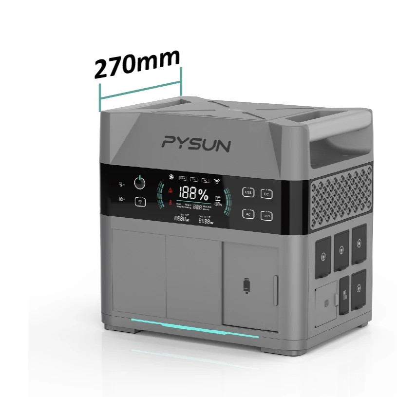 MPPT Solar Charging 15000mAh Solar Generator With 3Kw Output Inverter Portable Pull Rod Lithium Battery Portable Power Station