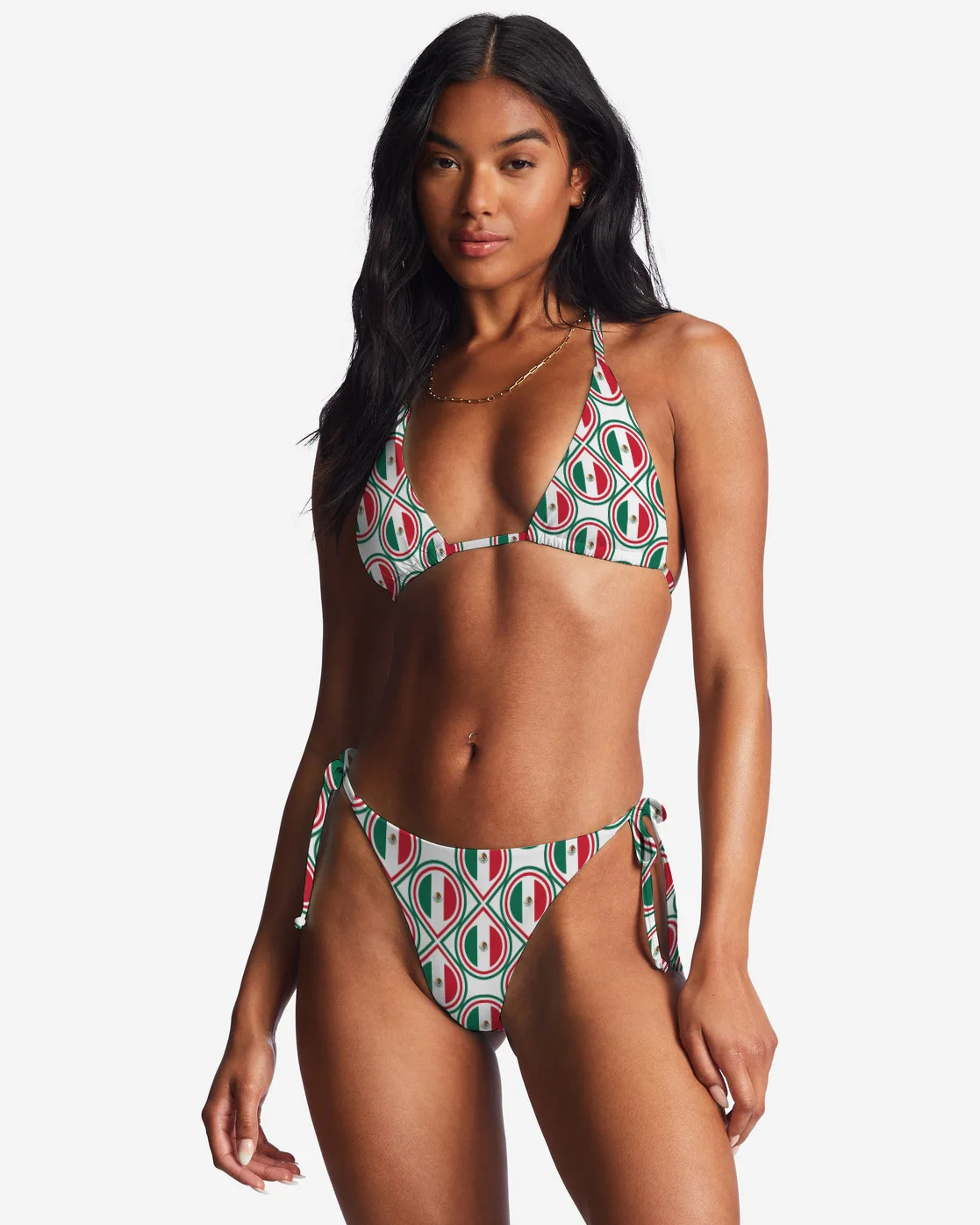 Women wholesale swimwear bikini swimwear two pieces bikini swimsuit flag printed swimwear sexy bikini