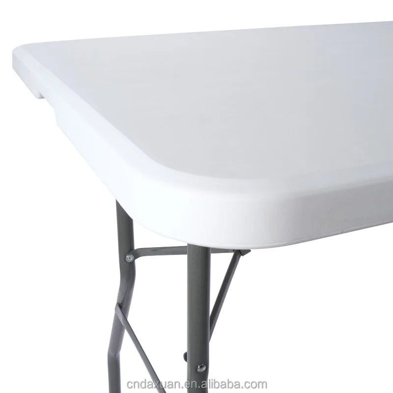 Modern Design Plastic Table Folding Outdoor Furniture 6ft White Rectangular Eco- Friendly HDPE Table Top for Outdoor Use