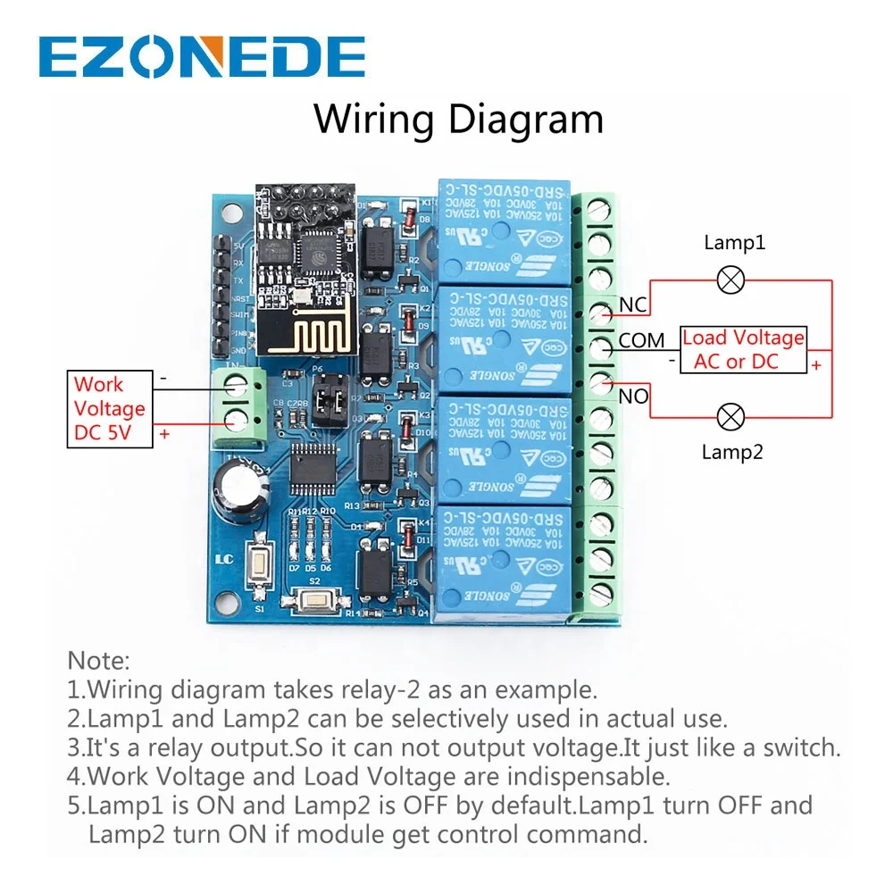 5В/12В ESP8266 ESP-01 4 канала Wi-Fi релейный модуль пульт дистанционного управления для умного дома IOT передача с помощью приложения на телефоне контроллер