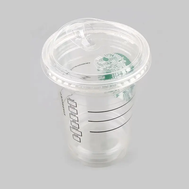Oem/Odm Top Quality Transparent Pet Disposable Beverage  Pearl Milk Tea Plastic Orange Juice Jugo Cups With Doem / Flat Lids