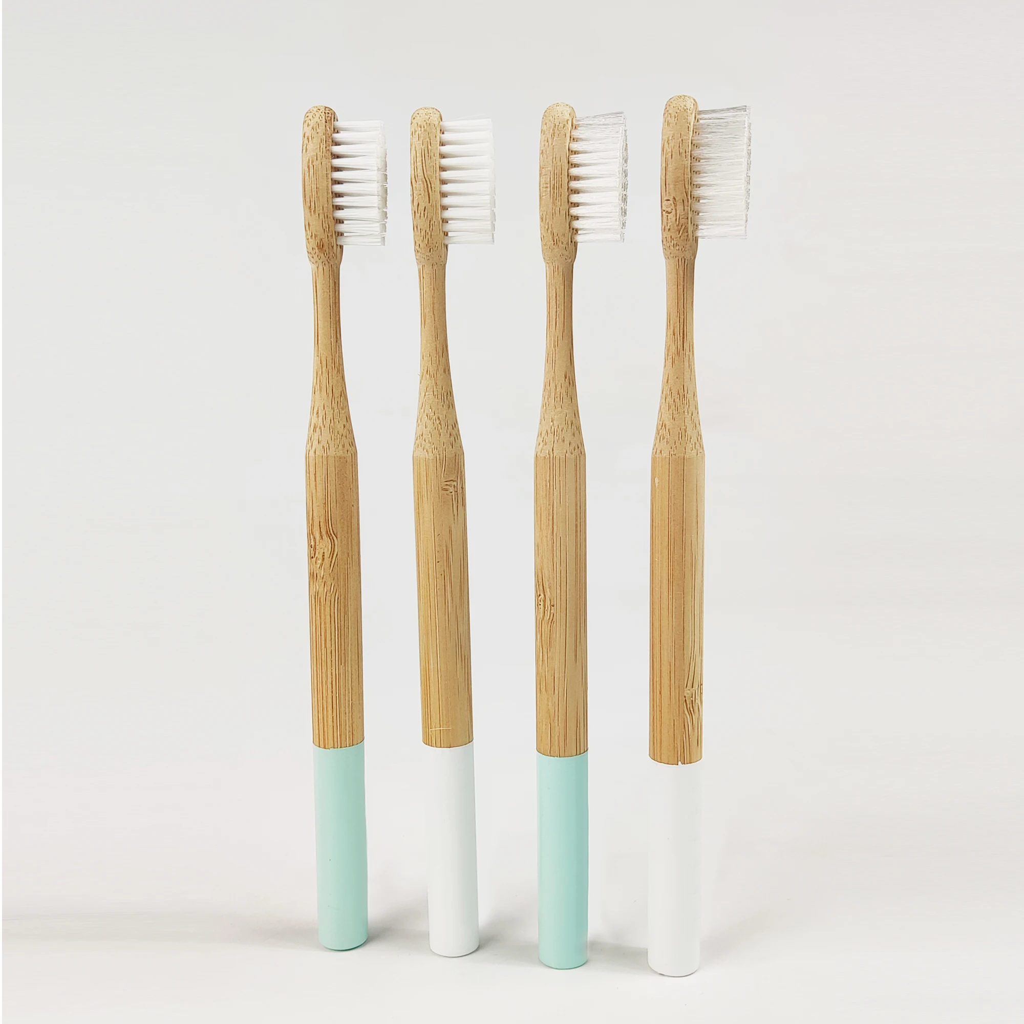 Hot sale bamboo toothbrush cylindrical nylon toothbrush soft bristles for hotel travel