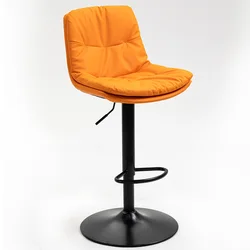 Modern 2 PCS PU Leather High Quality Adjustable leather swivel Bar Stools bar chairs
