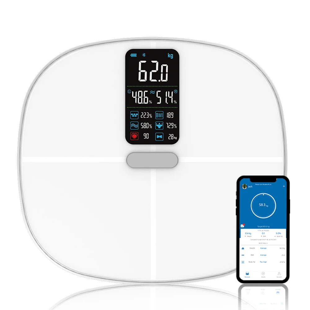 Welland Big Screen 15 Body Items Tracking Smart Household Digital Body Fat Bathroom Digital Weighing Scale