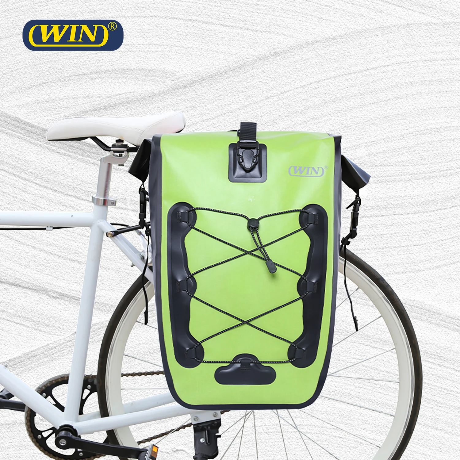 600D PVC Free Reflective Waterproof Bike Side Bag Pannier Bicycle Bag