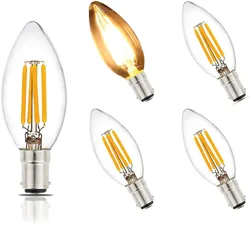 4W B15 bayonet base 5pack indoor outdoor decorative C35 led filament bulb