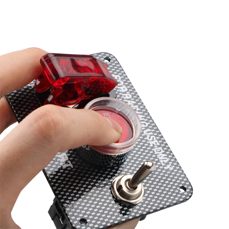 Racing Car  Ignition Illuminate Switch Panel Engine Start Push Button with Indicator Toggle