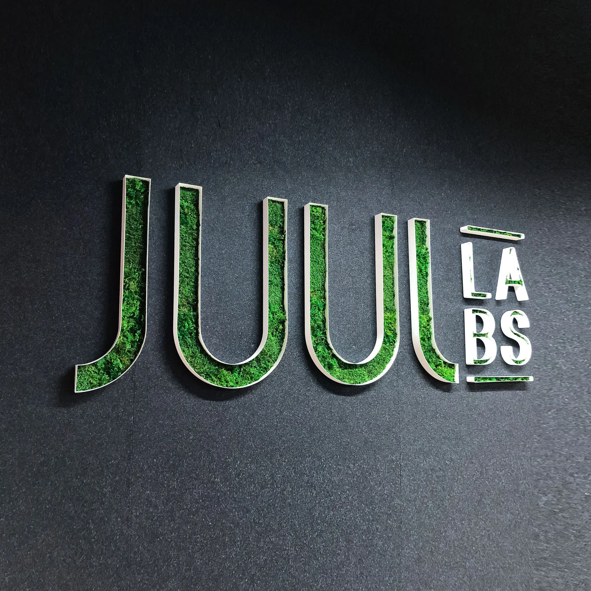 Custom Moss Sign Letters Moss Company logo Fillable Metal Letter Moss Logo Sign for Wall Decoration