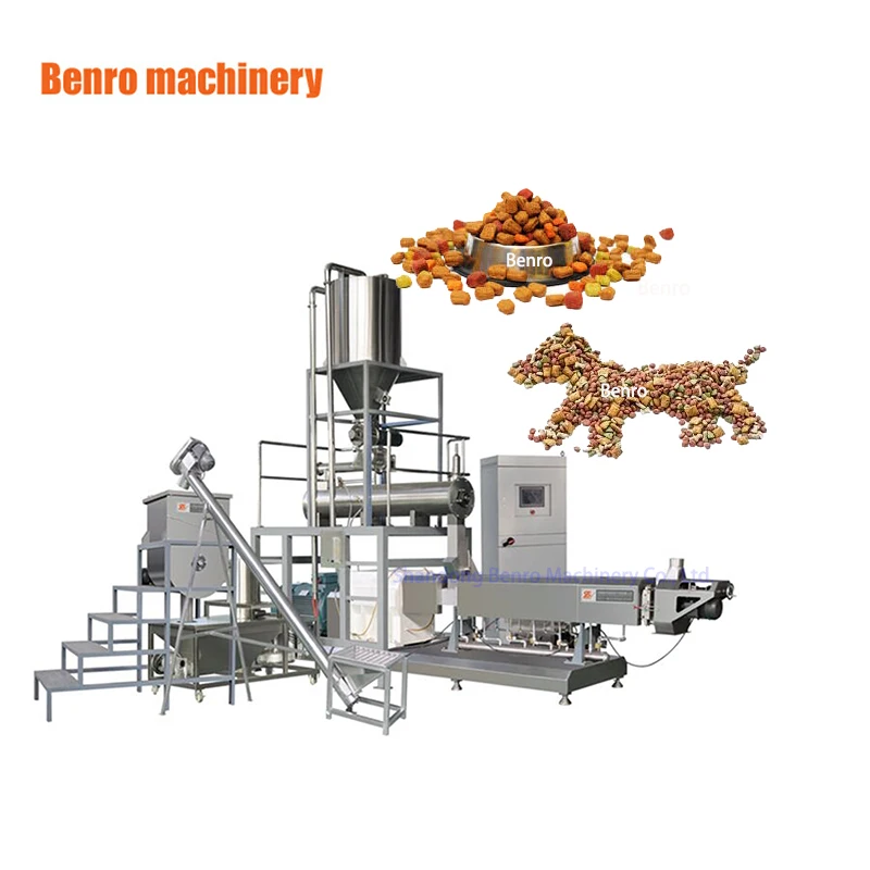 Animal Food Pet Food Processing Plant Machine Extruder Dry Dog Cat Fish Bird Pellet Food Extruding Machine
