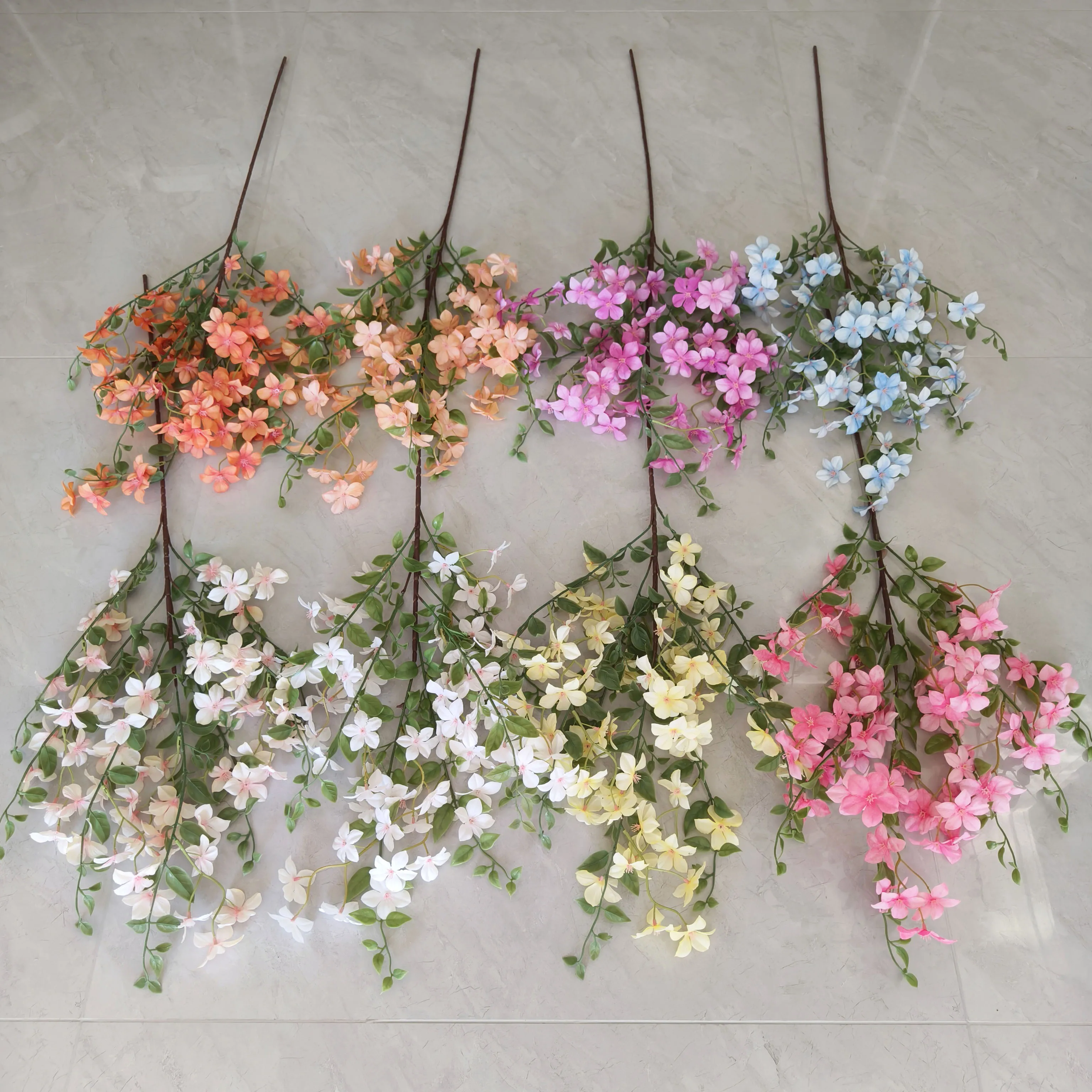 YIWAN wholesaleseve long branch murraya paniculata flower wedding artificial flowers for home wedding decoration
