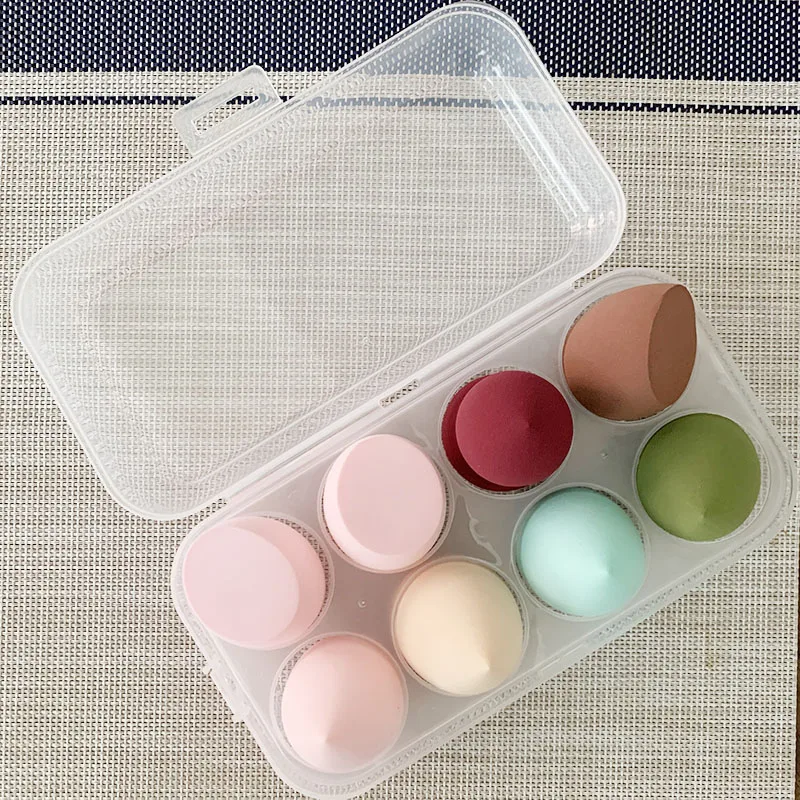 2020 новый дизайн в форме яйца пластиковая коробка для губки для макияжа с крышкой коробка для губки для макияжа
