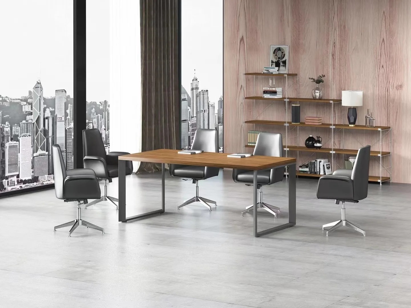 
Modern simple design office furniture computer desk wooden table with metal leg for sale 