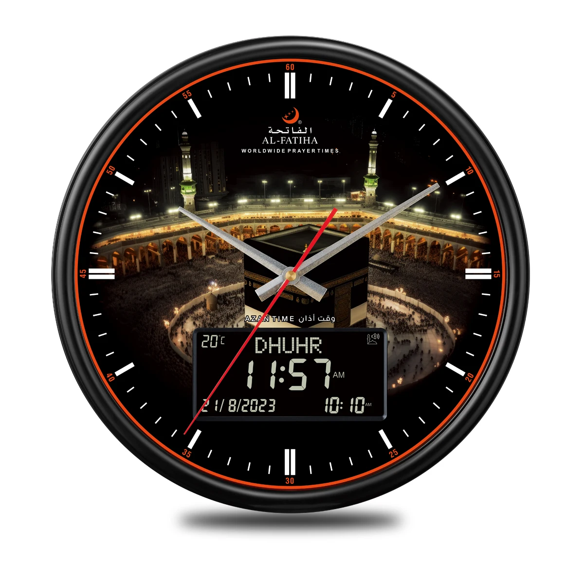Islamic Prayer Clock Lcd Muslim Azan Clock with Dual Time display