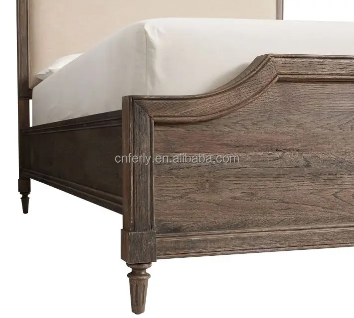 Luxury Modern Home Furniture Hotel Bed American Style Wooden Beds Bedroom oak Panel Beds