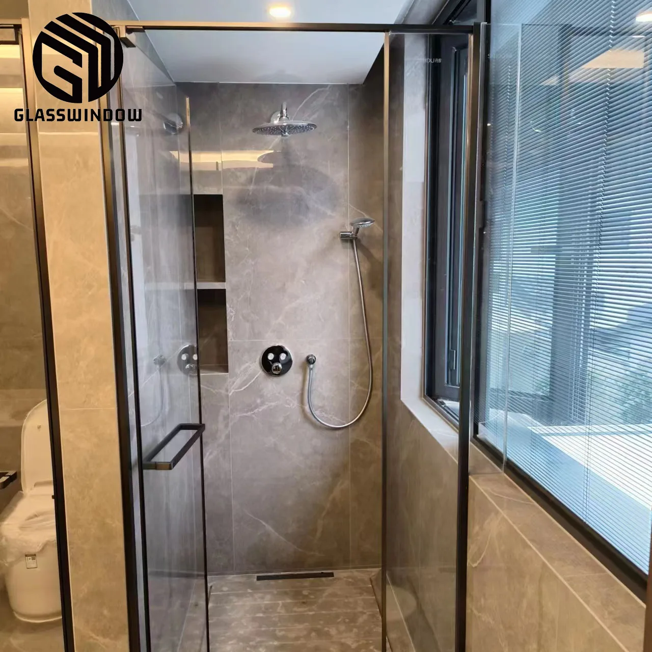 Glasswindow aluminum bathroom door bifold doors aluminium folding outward casement windows house