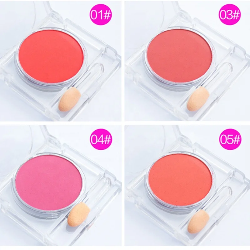 Oem your own logo face blush Equipped with cheek red brush