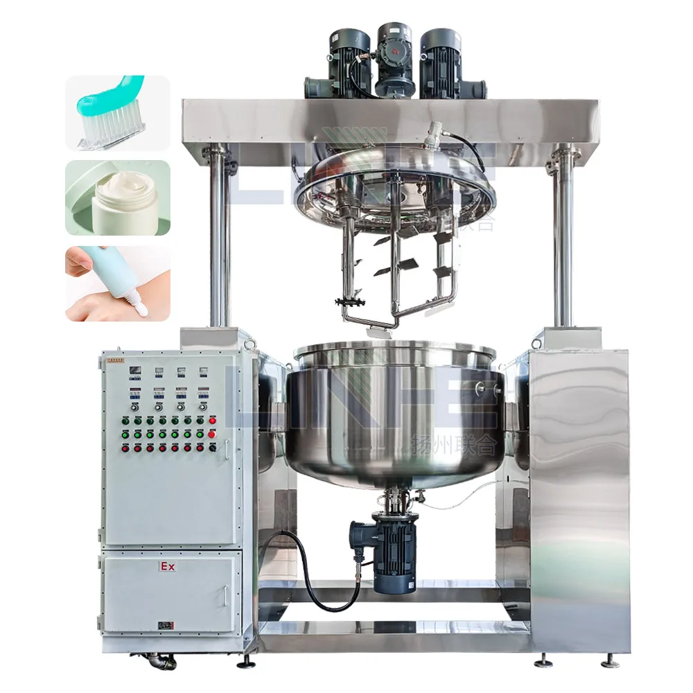 High Viscosity Cosmetic Emulsifier Mixer Body Lotion Cream Mixing Tank Multi-Function Vacuum Emulsifying Machine Mixer
