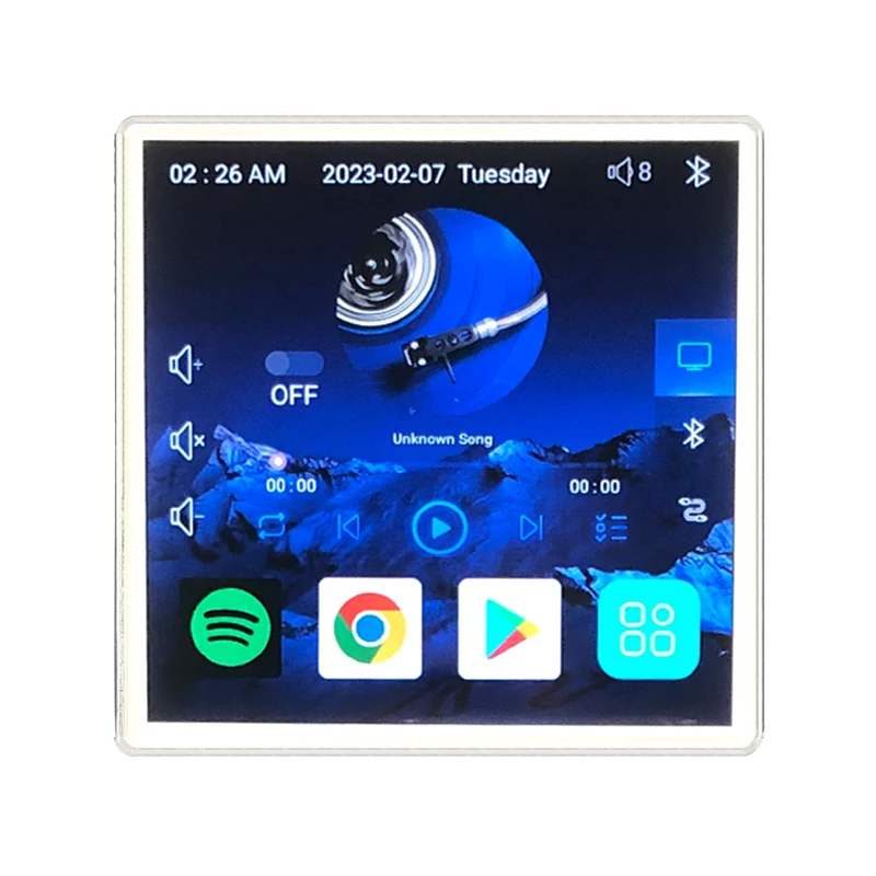 Музыкальный контроллер с сенсорным экраном Ble 2 канала 25 Вт 4 дюйма Wi-Fi музыкальная функция Push-уведомления усилитель звука на базе Android