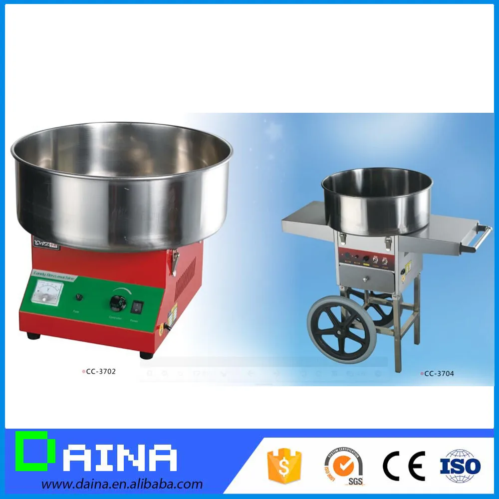 High Quality Stainless Steel  Cotton Candy Machine Electric Cotton Candy Floss With Cart