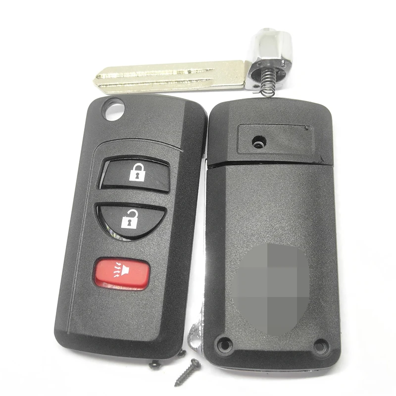 Modified Flip Folding Remote Car Key Shell Case For N-ISSAN Pathfinder Titan Versa Maxima Frontier Xterra Murano INFINITI
