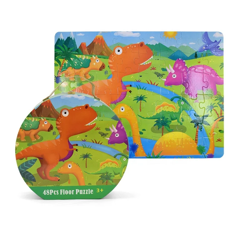 Custom Kids Wooden 3D Puzzle Jigsaw educational Toys For Children Cartoon Dinosaur Animal Wolf lion Owl Puzzles (1600245317786)